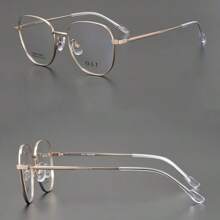 Monture de lunettes en titane pur ultra-légère polygonale, lunettes vintage en titane massif, unisexe toutes saisons
