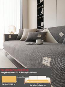 1 pieza Funda de sofá de estilo bohemio - Poliéster de alta calidad, antideslizante, antisuciedad, apta para mascotas, adecuada para oficina, dormitorio, sala de estar, sillón hasta sofá de 3 plazas, para todo el año, lavable a máquina