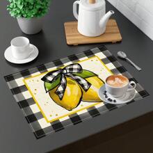 1pc/4pcs/6pcs Vintage Country Style Pattern Printed Linen Placemats, Suitable For Dining Table, All Season Home Decor, Modern Washable Tabletop Mats, Room Decoration, Placemats, Coasters, Kitchen Dining Mats, Party Supplies, Ideal Gift