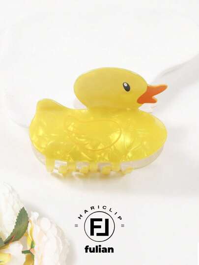 1pc Yellow Duck Style Hair Claw Clip Hair Clip For Girls Women Christmas Gifts Hair Accessories Fashion Hair Clutch Fall Winter For Vacation Outfits Woman