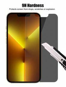 3片装钢化玻璃隐私屏幕保护膜，防窥、防指纹、防水、防震，兼容 16/16 Pro/15/15 Pro Max/13/14 Pro Max/17/8 Plus/11/12/XR/X/XS/17/17 Air/17 Pro/17 Pro Max/17e - 黑色 - 查看 3