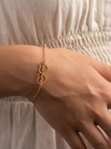 Pulsera personalizada con doble nombre de amor, pulsera de pareja de acero inoxidable con dije, joyería personalizada con placa con nombre ajustable, regalo de aniversario para familia