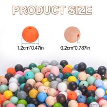 100 Stücke Großpack gemischte Silikonperlen Set (12 mm Standard) - professionelle DIY-Schmuckherstellung Zubehör für Armbänder/Anhänger/Schlüsselanhänger/Ausweisbänder | Riesiges Bastelset mit Perlenhalter & Modeschmuckperlen (Klassenraum Set/Stressabbau Geschenk)