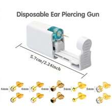 2 pezzi Kit per foratura orecchie fai da te con orecchini incorporati - Set di strumenti per foratura orecchie usa e getta