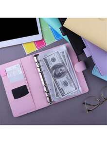 1 件 A6 PU 皮革笔记本活页夹预算，带 12 个 A6 活页夹口袋、计划封面预算活页夹整理器、预算活页夹信封、现金储蓄簿