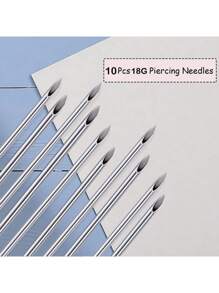 Ear Nose Piercing Needles 10Pcs Piercing Needles 12G 13G 14G 16G 18G And 20G Hollow Needles For Ear Nose Navel Belly Nipple Lip Tongue Piercing Kits Piercing Tools