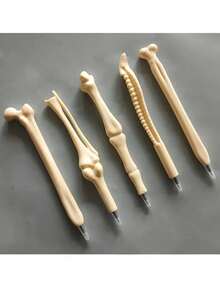 5 支创意骨头形圆珠笔 - 送给护士、医生和办公室的完美礼物，可爱的医疗笔记本笔用品学校用品，返校 - 彩色 - 查看 11