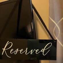 1 pieza Señal reservada para boda, Señal reservada, Señal de boda reservada, Señal de boda reservada, Señal de silla reservada, Señal de mesa reservada, Cartel de boda de acrílico, Señales reservadas, Carteles de boda, Señalización de boda, Señales de boda reservadas, Decoración de boda, Regalos de cumpleaños de verano, Útiles escolares, Decoración de habitación - Multicolor - Ver 15