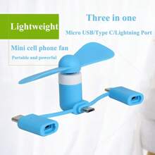 A Plus Cell Phone Fan 3-In-1 Mobile Phone Fans Compatible With//Android Smartphone/Tablet Fit Micro USB/Type C/Port Fan Colorful And Powerful Fans(6-Pack)