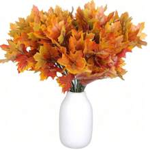 Set de 5 piezas Ramo de flores de hojas de arce artificiales, hojas de arce otoñales simuladas, plantas artificiales, para decoración de pared con flores, diseño de escenas, arreglos florales para sala de estar, dormitorio, bodas, fiestas, decoración del hogar, relleno de escritorio. Decoración de Halloween, hojas de otoño, cosecha de Acción de Gracias, suministros navideños, decoración del hogar, decoración de mesa, decoración de estilo rústico.