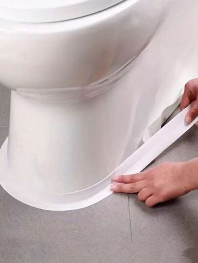 1 rollo de cinta selladora impermeable y antimanchas para inodoros, tiras adhesivas para sellar cocinas y baños, pegatinas a prueba de humedad para baños, y pegatinas decorativas para juntas de fregaderos de cocina