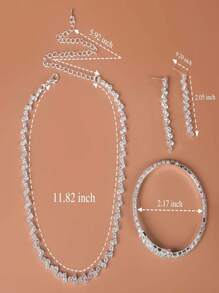 3pcs Set Middle Eastern Jewelry Wave Water Design Necklace, Versatile Dress Accessory For Women