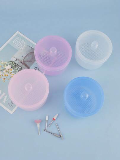 RANCAI 1pc Manicure Tool Cleaning Cup, Manicure Tool Disinfection Cup, Manicure Tool Cleaning Tray Box, Storage Mesh Basket, Manicure Tool Soaking Box, Manicure Accessories
