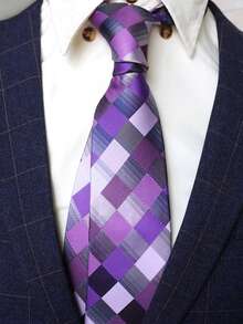 1pc Unisex Casual Polyester Plaid Bow Tie, Suitable For All Seasons - Multicolor - View 1