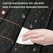 1pc Premium Easy Folding Shower Curtain, Thickened Fabric, Waterproof & Mildew Resistant, With Hanging Hooks, Easy Installation, Foldable, Magnetic & Hanging Strap Design, Convenient Storage, Suitable For Hotel & Home Bathroom Shower - Black - View 11