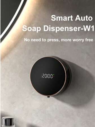 1 pièce Distributeur de savon automatique, Savon moussant rechargeable en plastique pour salle de bain, cuisine, hôtel