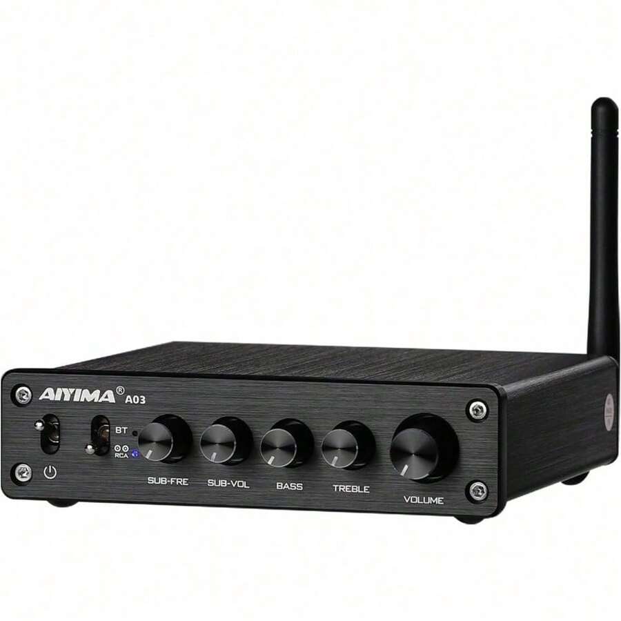 AIYIMA A03 TPA3116サブウーファーBluetoothアンプHiFi TPA3116D2 2.1チャンネルデジタルオーディオアンプ50W * 2 + 100W DC12-24V - 1 - チェックする 1