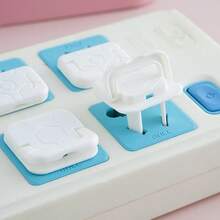 10 piezas Cubierta protectora de enchufe, Cubierta protectora anti-descarga eléctrica, Cubierta protectora anti-agua para regleta de enchufes, Cubierta protectora de enchufe de alimentación, Cubierta protectora de enchufe