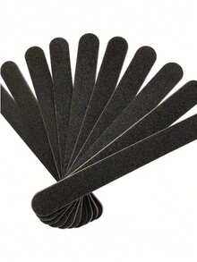 5支装黑色指甲锉，直型指甲抛光块，高品质不掉毛指甲抛光块 - 黑色 - 查看 5