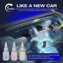 [3 种香味车载充电器] 带星空氛围灯，双 80 厘米伸缩电缆，快速充电功能 - 灰色 - 查看 5