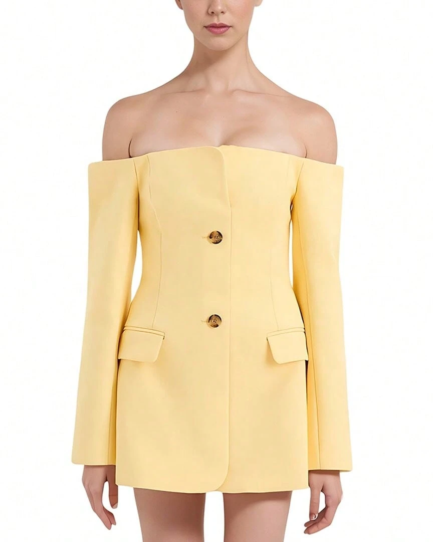 Vestido AMINA GLAM - Amarillo - Ver 1