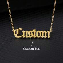 Custom Old English Name Necklaces For Women Men Stainless Steel Customized Necklace Pendant Personalized Goth Neck Chain Jewelry Birthday Gift
