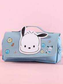 Sanrio 1pc Cute Sanrio Cartoon Characters Kuromi, My Melody, Pachapup Storage Bag, Suitable For Storing Student Stationery, Makeup, And Portable Organizer