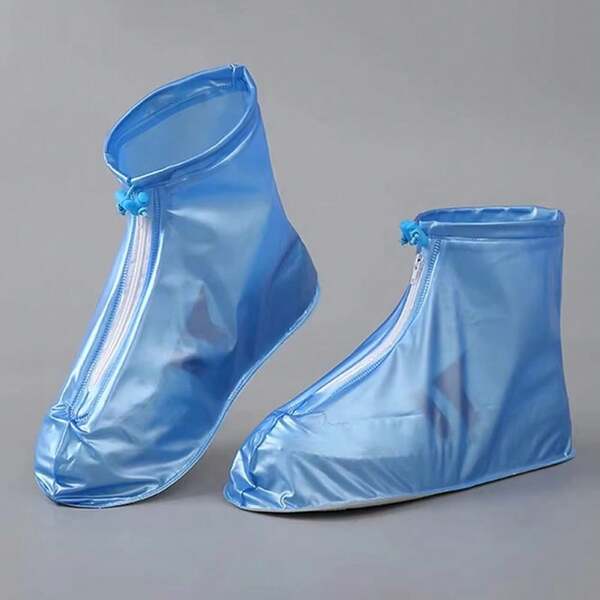 1 Pair Travel Outdoor Cycling Thickened Wear-Resistant Mid-Top Rainproof Shoe Covers, Rainy Season Rainproof, Waterproof And Anti-Slip Shoe Covers, Outdoor Cycling Water Play Foot Covers, Summer/Winter Warm Men's And Women's Outdoor Rain Boots And Rain Shoes, Anti-Slip And Wear-Resistant Rain Shoe Covers, Rainy Day Travel Anti-Slip And Rainproof Shoe Covers Are Not Disposable