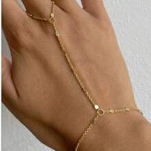 1pc Fashionable And Versatile Minimalist Stencil Cut Finger Chain