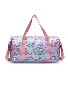 1pc New Cute Girl Niche High-End Cartoon Unicorn Travel Bag, Multiple Styles To Choose From, And Fashionable New Bags, Fresh And Dopamine Color Matching, Youthful Girl Style, Can Be Carried By Hand, Can Be Cross-Body, Shoulder Straps Are Adjustable, Casual And Fashionable, Very Suitable For Taking Out To Play, And Can Also Be Given As Gifts To Friends
