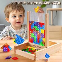 Holzklötze Puzzle Denkaufgaben Spielzeug, DIY stapelbare Bauklötze, 3D transparente Denkaufgaben Spielzeuge, interaktiver Familienspielzeug, Bildungsspielzeug für Mädchen und Jungen