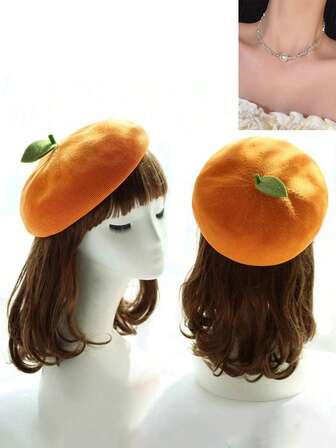 2 pezzi/1 pezzo Nuova berretto alla moda, disponibile in 3 colori, stile Y2K, decorazione artigianale a forma di germoglio, design sottile e traspirante alla frutta, adatto per primavera/estate, accessori e regali per vacanze, carnevali, uso quotidiano per uomo e donna