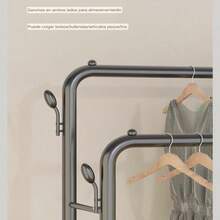 Perchero sencillo para el suelo del dormitorio, perchero grueso para el dormitorio, perchero plegable para ropa de interior - Negro - Ver 10