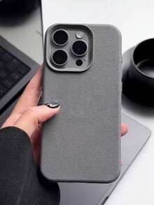 1 Ốp lưng điện thoại họa tiết da giả sang trọng tương thích với iPhone/16 Pro Max/16 Pro/16/14 Pro Max/15 Pro Max/15 Pro/14 Pro/14/13/13 Pro, 17, 17 Pro, 17 Pro Max - Xám - Xem 2