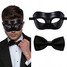 2 Packs Masquerade Costume, Men's Phantom Of The Opera Half Face Mask With Bowknot, Carnival Venetian Style Mask - Multicolor - View 17