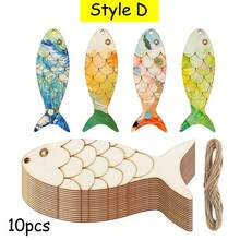 1 套木制花形配件，适合 DIY 手工艺品 - 非常适合绘画、制作杯垫和装饰品，可悬挂在客厅、卧室、走廊和书房进行家居装饰，也适用于制作卡片、标牌等。