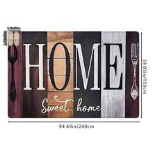 1pc/2pcs Classic Dark Wood Grain Printed Durable Kitchen Mat, High Rebound Memory Foam Absorbent Non-Slip Floor Mat, Suitable For Kitchen, Bathroom, Hallway, Entryway, Dining Room