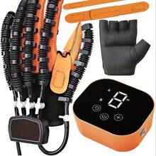 [Última actualización] Accesorios 6 en 1 | Modelo 2025 | Guantes de entrenamiento de masaje de mano inteligente de color naranja, guantes de entrenamiento de la función de la mano, regalo para personas mayores, regalo pensativo, regalo de Navidad perfecto, regalo de Acción de Gracias ideal - Versión de goma plus para mano izquierda - Ver 13