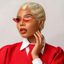 4inch 613 Blonde Finger Wave Human Hair Wig Short Bob Wigs For Women 150% Density 613 Blonde Pixie Cut Wig For Daily Wear Brazilian Remy Hair Machine Made Wig For Daily Use And Party - Gold - View 3