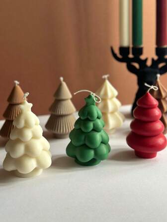 1 pieza Molde de silicona en forma de árbol de navidad de helado, adecuado para hacer velas perfumadas, piedras aromáticas de yeso, jabones artesanales, decoración de ventana navideña, decoración del hogar y cocina, ornamentos de entrada, diseño flexible y seguro