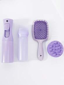 4pcs Hair Styling Tool Kit, Breathable Hollow Brush, Scalp Massage Brush, Hair Dye Bottle, Spray Bottle, Suitable For All Hair Types, Volumizing Evening Styling Tools, Back To School, Travel Holiday Essentials, Hair Accessories For Women, Slick Back Brush, Barber Accessories, Hair Dryer, Hair, Barber, Hair Tools, Hair Products,Travel Essentials,Travel Essential,Hairstyle,Hairdressing,Hair,Travel,Hair Products,Hair Tools,Hair Stuff,Barber,Barber Accessories,Barbershop,Hairdressing Equipment
