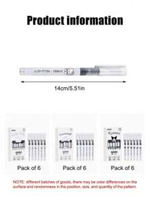 Sanrio Sanrio 6pcs/Set Push Gel Pen Kawaii Cute Kitten Gel Pen Office Stationery Can Be Used For Any Paper And Office, Teachers, Students (New And Old Packaging Are Shipped Randomly) (Some Accessories May Be Random), School Supplies,Back To School