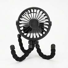1 pieza Mini ventilador portátil con diseño de pulpo - Ventilador de mano poderoso, recargable, ventilador personal compacto para viajes, maquillaje y estilismo de pestañas, ventilador con estilo alimentado por USB con diseño lindo (Negro), Adecuado para ciclismo, caminatas al aire libre, cocina, comedor, oficina adecuado para estudiantes, niñas y mujeres
