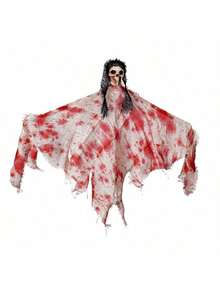 1 szt. wisząca dekoracja w kształcie ducha na Halloween, upiorna dekoracja na werandę i podwórko