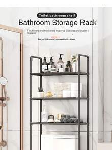 Washing Machine Organizer Rack, Over The Toilet Storage, Over The Toilet Shelf For Bathroom, Stable Freestanding Over The Toilet Organizer, Stainless Steel