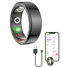 Anelli intelligenti per uomo e donna, per il fitness, con monitoraggio del battito cardiaco, del sonno, contapassi, calorie, impermeabili, tracker fitness per e Android