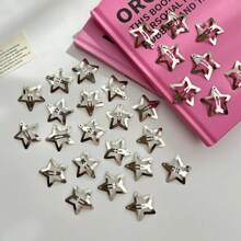 20 Pezzi Fermagli per capelli con stelle argentate glitterate in stile Y2K, semplici ed eleganti, a forma di stella, adatti per uso quotidiano, a scuola, per attività all'aperto, fermagli a pinza, accessori per capelli