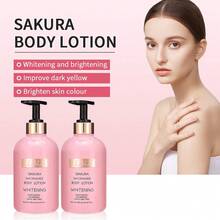 Cherry Sakura 烟酰胺身体乳液霜，美白保湿滋养身体个人护理适合所有皮肤类型 16.91 液体盎司 - 櫻花 - 查看 3