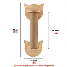 Árbol de pared para gatos con escalera suspendida, mueble torre para gatos resistente para jugar, trepar y dormir, carga máxima 12kg (26 lbs) - Albaricoque - Ver 13
