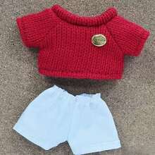 (仅娃娃衣服) 新款 17 厘米毛绒娃娃毛衣套装 适用于 娃娃 LBB 吊坠，时尚简约装扮 - 彩色 - 查看 11